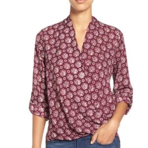 Pleione Faux Wrap Blouse